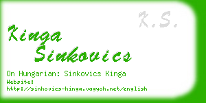 kinga sinkovics business card